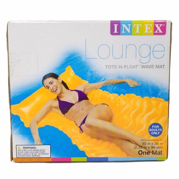 Intex Lounge Tote N Float Wave Mat Orange 90 x 34 - Picture 2 of 6